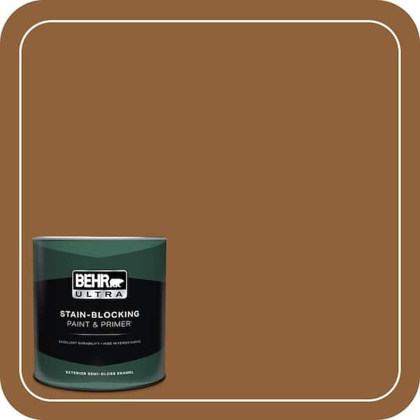 BEHR ULTRA 1 qt. #S250-7 Moroccan Spice Semi-Gloss Enamel Exterior Paint & Primer