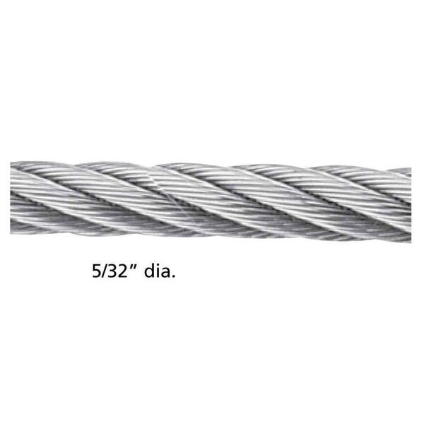 5/32 in. Dia (4 mm) x 30 ft. 316 Stainless Steel Wire Cable 7x19 Semi-Rigid  Cable