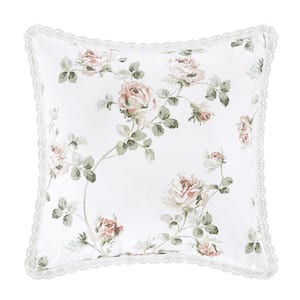 Rialto Sage Polyester 16x16" Square Decorative Throw Pillow