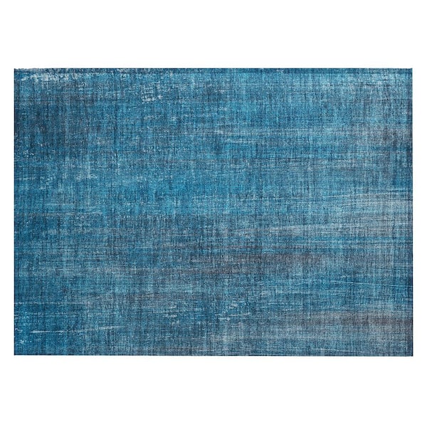Chantille ACN552 Blue 1 ft. 8 in. x 2 ft. 6 in. Machine Washable Indoor/Outdoor Geometric Area Rug