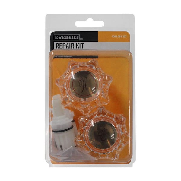 Faucet Rebuild Kit for Delta 2-Handle Sink in Clear Acrylic
