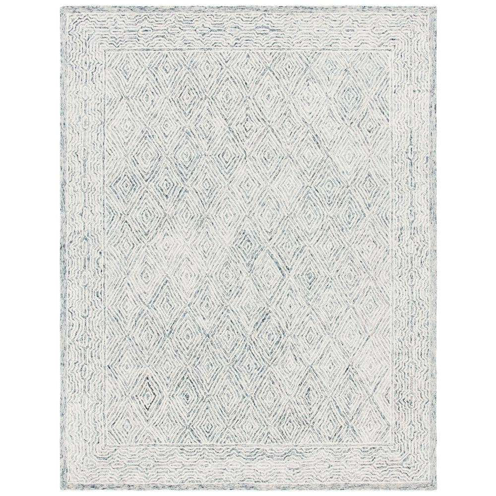 Hand-Tufted Capri Blue Wool 8' x 10' Rectangular Area Rug