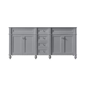 Margaux 72 in. W x 22 in. D x 34.2 in. H Bath Vanity Cabinet Only in Taupe Grey
