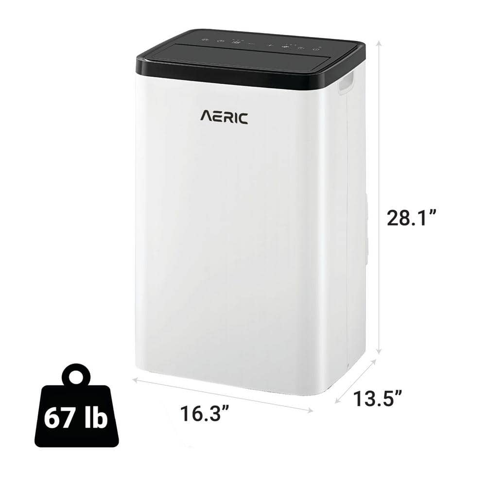Aeric 8,000 BTU White Portable Air Conditioner with Remote