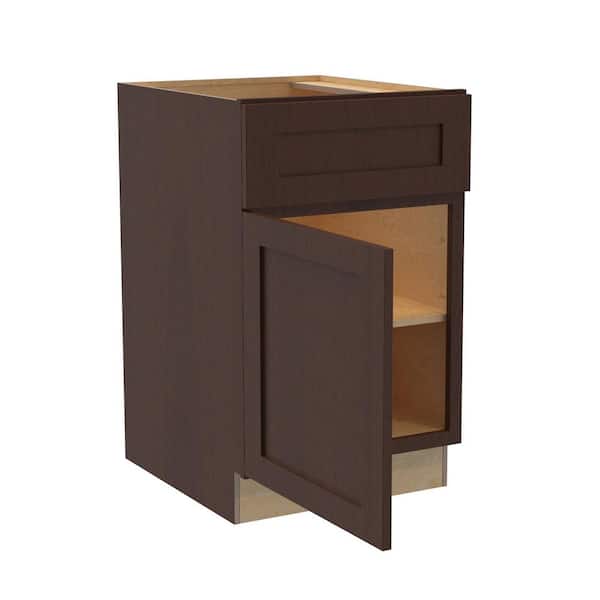 Newport 21 in. W x 21 in. D x 34.5 in. H Assembled Plywood Base Bath Cabinet in Manganite with Soft Close LH
