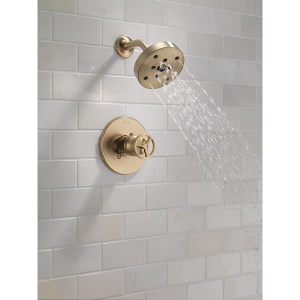 Trinsic Gold Single-Handle 1-Spray Shower Faucet in Champagne Bronze (Valve Included)