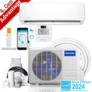 Advantage 4th Gen 9K BTU 0.75-Ton 1-Zone 20.5 SEER Ductless Mini-Split AC Heat Pump, 9K and 16 ft. Line-Mini Stat 115V