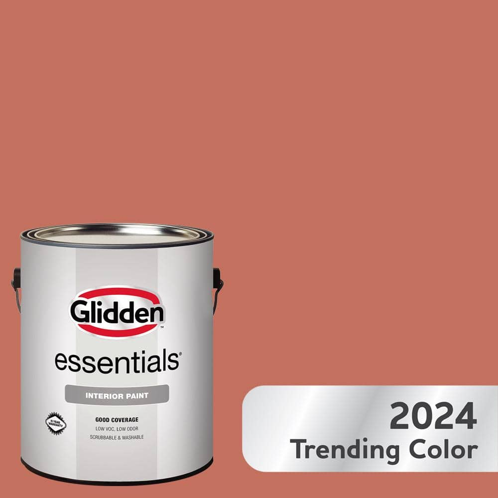 Glidden Essentials 1 gal. PPG1191-6 Cajun Spice Flat Interior Paint  PPG1191-6E-01F - The Home Depot