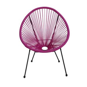 Acapulco Purple Woven Lounge Chair (Set of 2-Piece)