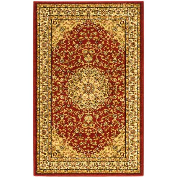 SAFAVIEH Lyndhurst Red/Ivory 3 ft. x 5 ft. Antique Medallion Border Area Rug