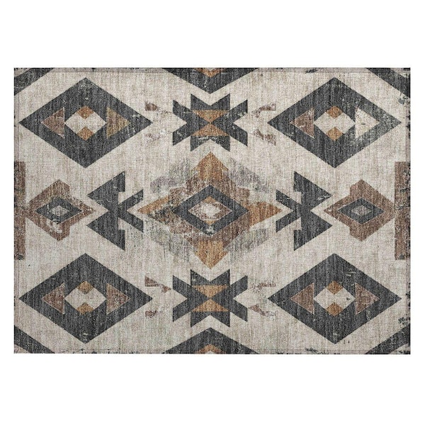 Chantille Machine Washable Indoor/Outdoor Abstract ACN1882 Beige 2 ft. x 3 ft. Accent Rug