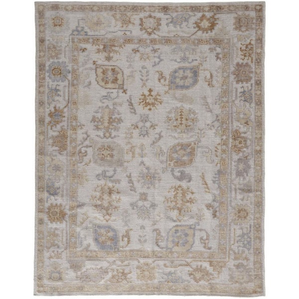 8 x 10 Ivory Floral Area Rug
