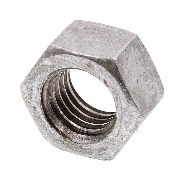 Prime-Line 5/8 in.-11 A563 Grade A Hot Dip Galvanized Steel Finished Hex  Nuts (50-Pack) 9073698 The Home Depot