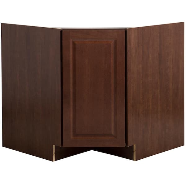 Hampton Bay Benton Amber Raised Panel Stock Partially Assembled Corner