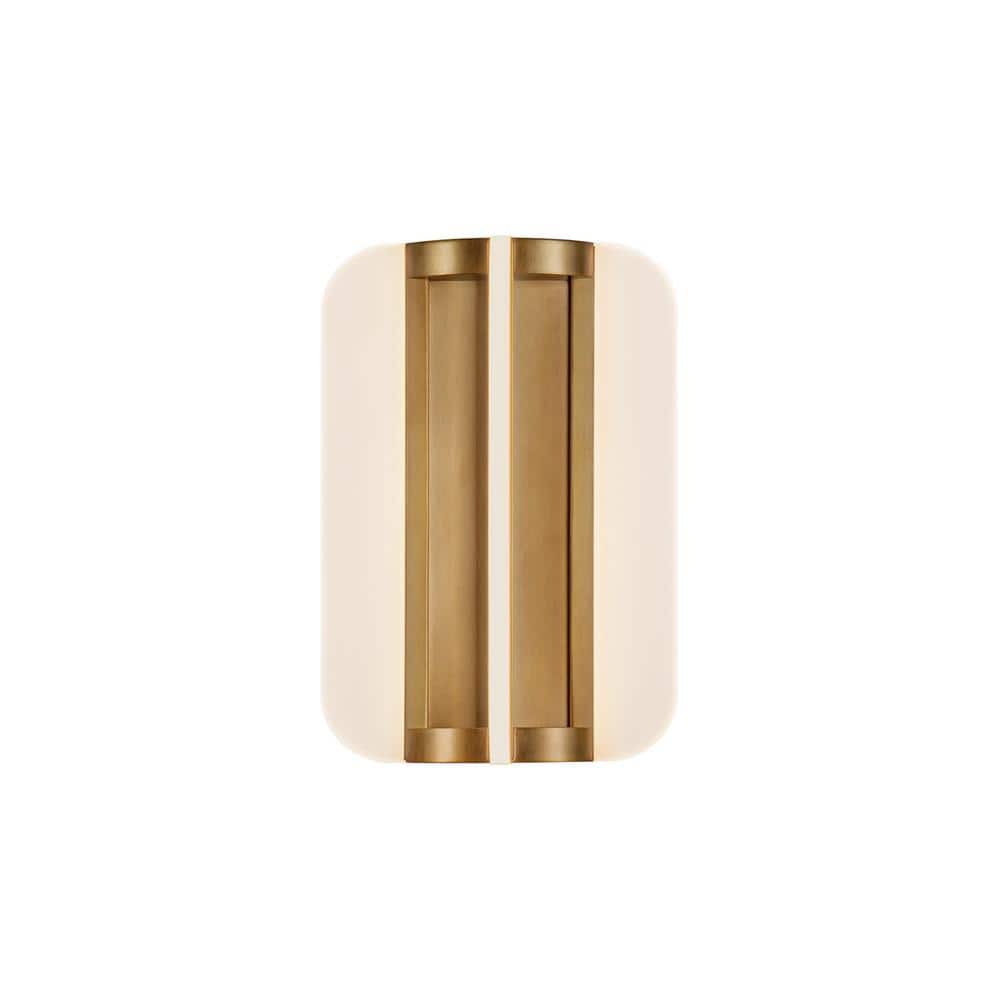 Vintage Brass Alabaster Dimmable LED Vanity Light