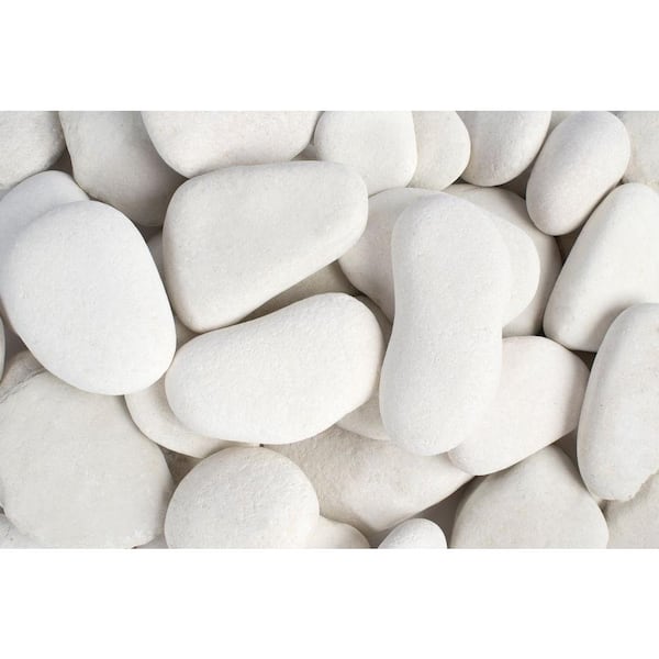 Rain Forest 3 in. to 5 in., 2200 lb. Large Flat Egg Rock Pebbles Super Sack