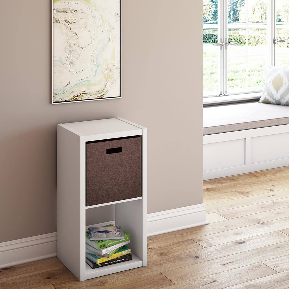 Kids' Playful White Cube Organizer Bookcase with Open Storage