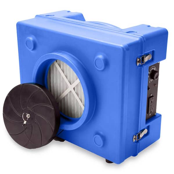 B-Air 1/3 HP 2.5 Amp HEPA Air Scrubber Purifier for Water Damage Restoration Negative Air Machine in Blue