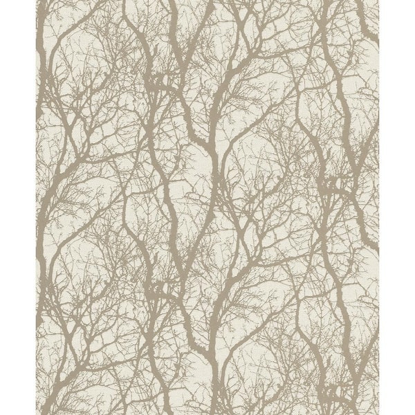 rasch Wiwen Beige Tree Paper Strippable Roll (Covers 56.4 sq. ft.)