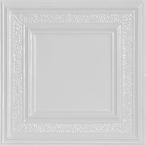 County Cork White 2 ft. x 2 ft. Decorative Tin Style Lay-in Ceiling Tile (24 sq. ft./case)