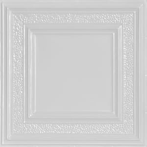 County Cork White 2 ft. x 2 ft. Decorative Nail Up Tin Ceiling Tile (24 sq. ft. /Case)