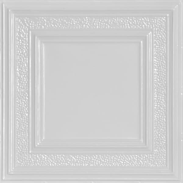 FROM PLAIN TO BEAUTIFUL IN HOURS County Cork White 2 ft. x 2 ft. Decorative Nail Up Tin Ceiling Tile (24 sq. ft. /Case)