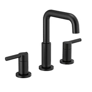 Nicoli 8 in. Widespread 2-Handle Bathroom Faucet in Matte Black