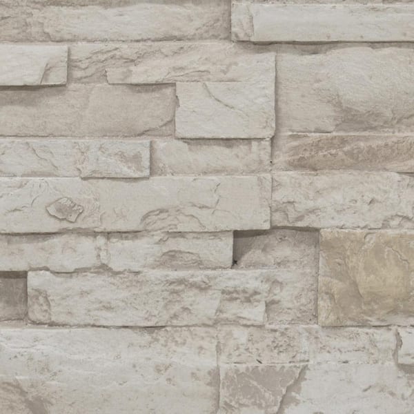 Urestone Stacked Stone 11 in. x 11 in. Almond Taupe Faux Stone Siding Sample
