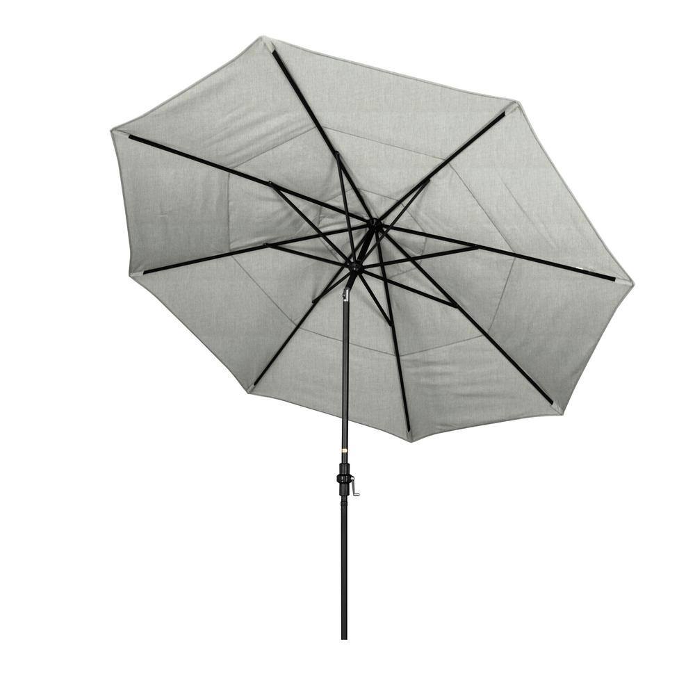 Granite Color 11 ft. Aluminum Market Umbrella with Auto Tilt