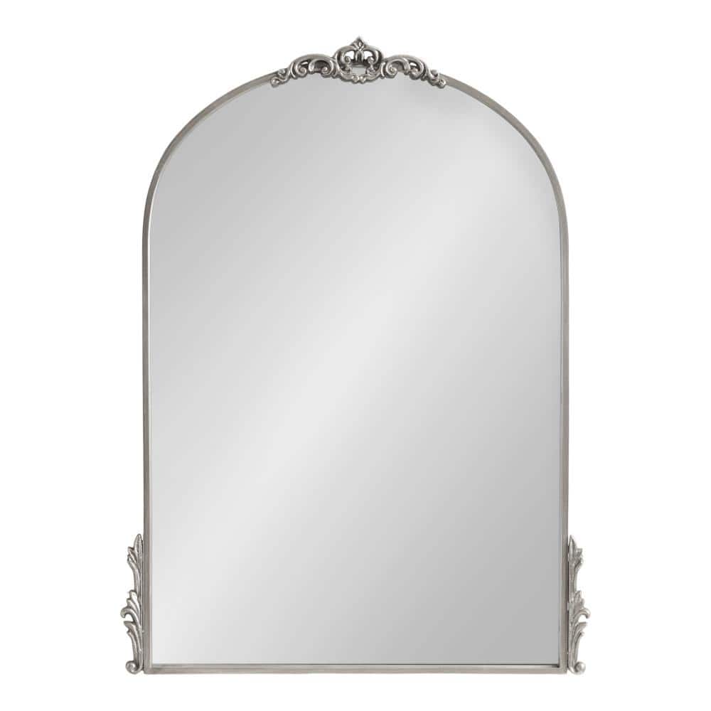 Myrcelle Silver Ornate Arched Wall Mirror 25" x 33"
