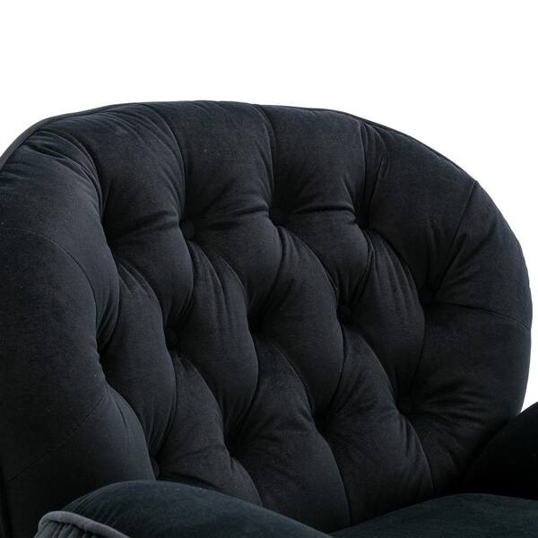 black velvet egg chair