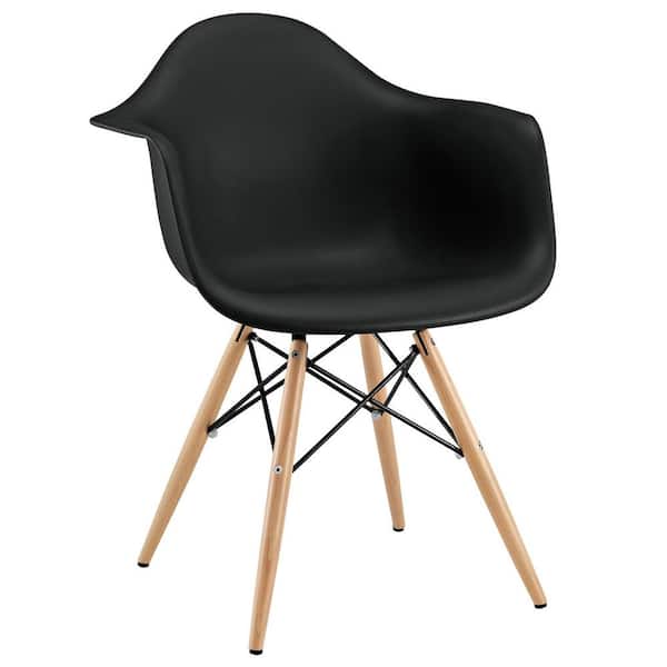 MODWAY Pyramid Black Dining Arm Chair