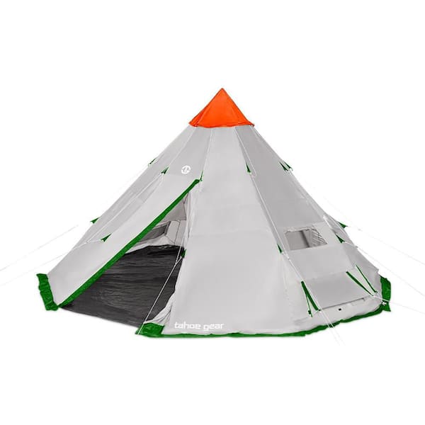 Tahoe Gear 18 ft. x 18 ft. 12-Person Teepee Cone Shape Camping Tent