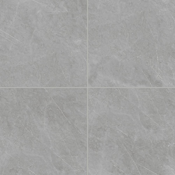 Bedrosians Shandar Square 24 in. x 24 in. Matte Florence Grey Porcelain ...