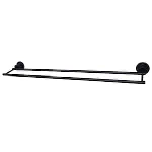 Concord 30 in. Wall Mount Dual Towel Bar in Matte Black