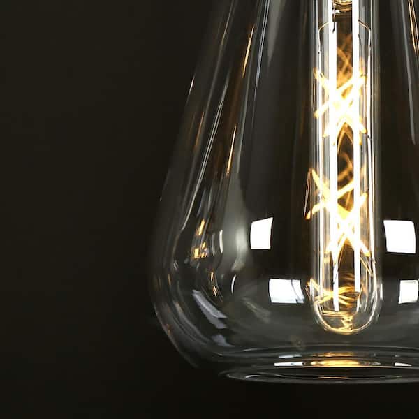 Modern 41.7 in. W 5-Lights Black linear Island Lamp, DIY Dark Gold Kitchen Island Pendant Light with Clear Glass Shade
