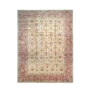 Red 13 ft. 3 in. x 19 ft. 10 in. Hand-Knotted Wool Classic Oriental Design Rug Area Rug