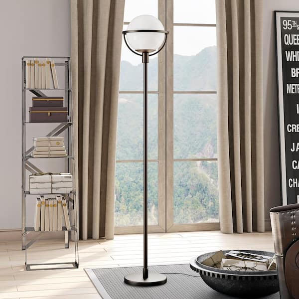 Meyer&Cross Cieonna 69 in. Blackened Bronze Globe and Stem Floor