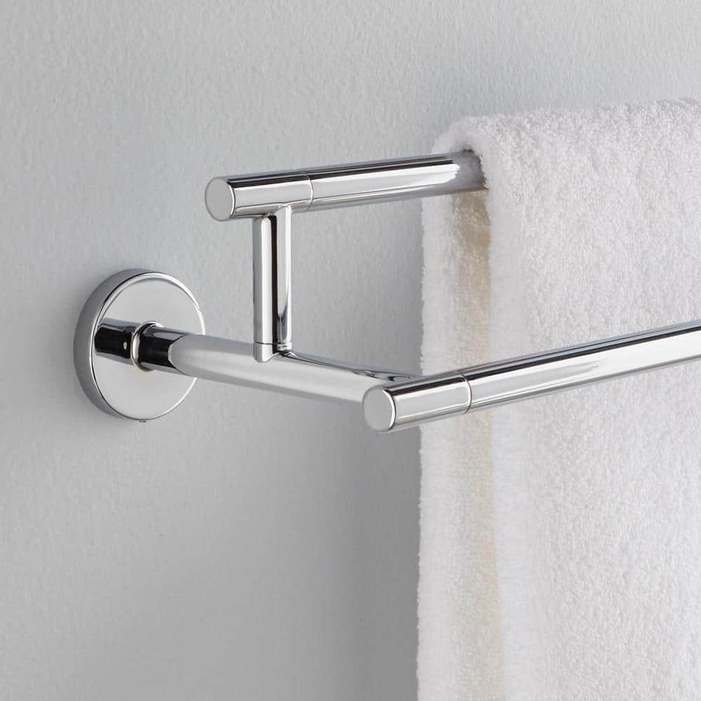 Trinsic Chrome Double Wall Mount Towel Bar