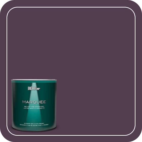 BEHR MARQUEE 1 qt. #PPU17-02 Oriental Eggplant Semi-Gloss Enamel Interior Paint & Primer