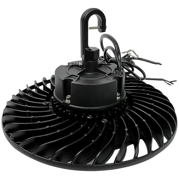 Sunlite 12.3 in. 750-Watt Equivalent Integrated LED Dimmable Black High Bay UFO Light 5000K 39000 Lumens, UL Listed, IP65