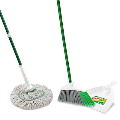 Extra Large Angle Broom, Dust Pan and Tornado Mop (3-pack)