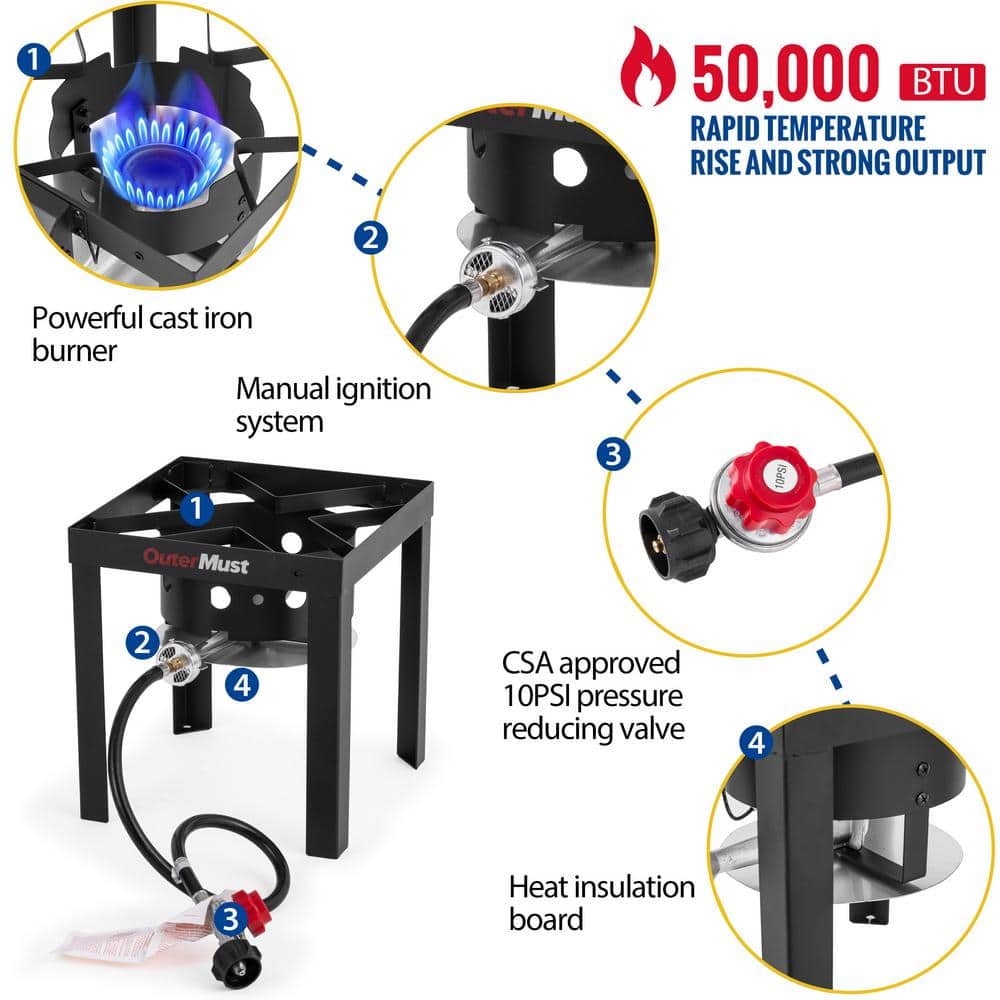 30 Qt Aluminum Propane Turkey Fryer with Basket and Burner