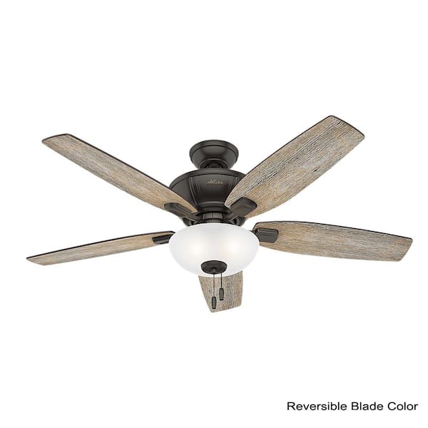 Hunter - Kenbridge 52 in. Noble Bronze Indoor Ceiling Fan with LED Light Kit and Pull Chain