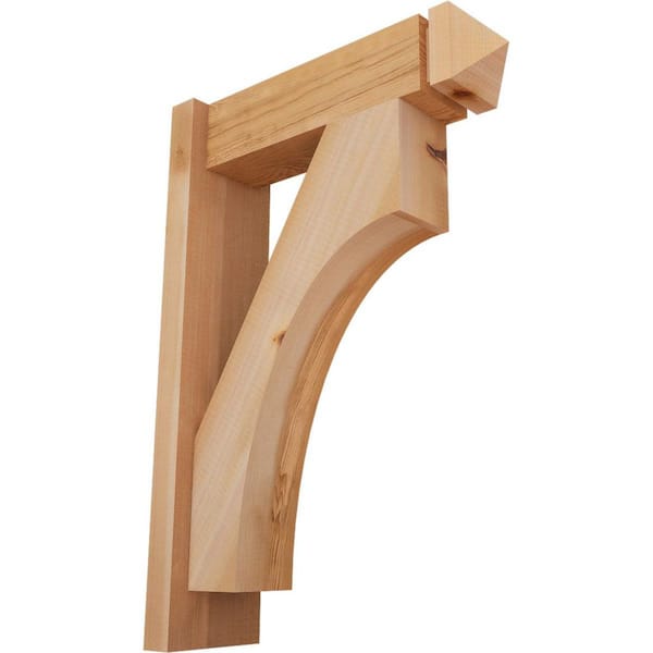 Ekena Millwork 6 in. x 26 in. x 18 in. Western Red Cedar Westlake Arts and Crafts Smooth Outlooker