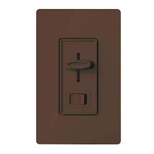 Skylark Dimmer Switch for Electronic Low-Voltage, 300-Watt Incandescent/Single-Pole or 3-Way, Brown (SELV-303P-BR)