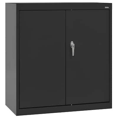 Classic Series (36 in. W x 36 in. H x 18 in. D) Counter Height Freestanding Cabinet in Black