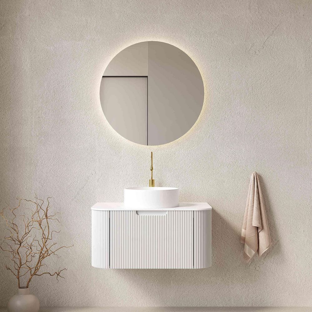 30 in. Single Sink Floating Vanity White Bath Vanity with White Ceramic Vessel Sink Top price history on PriceWatchPro
