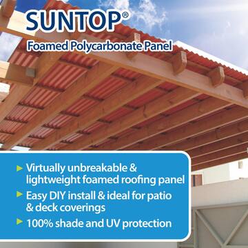 26 in. x 6 ft. Corrugated Foam Polycarbonate Roof Panel in Castle Gray