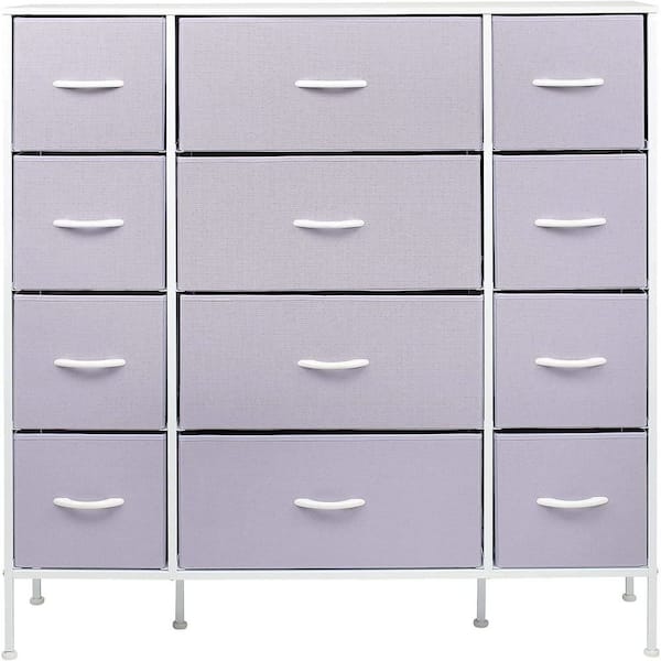 Sorbus Kids Dresser with 12 Drawers - Chest Organizer Unit with Steel